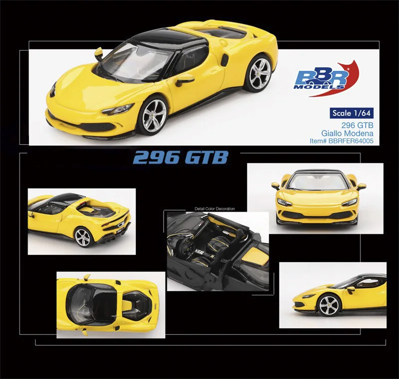 BBR 1:64 296 GTB Giallo Modena Желтый / Daytona SP3 Голубой литой автомобиль Модели Подарки
BBR 1:64 296 GTB Giallo Modena Желтый / Daytona SP3 Голубой литой автомобиль Модели Подарки
