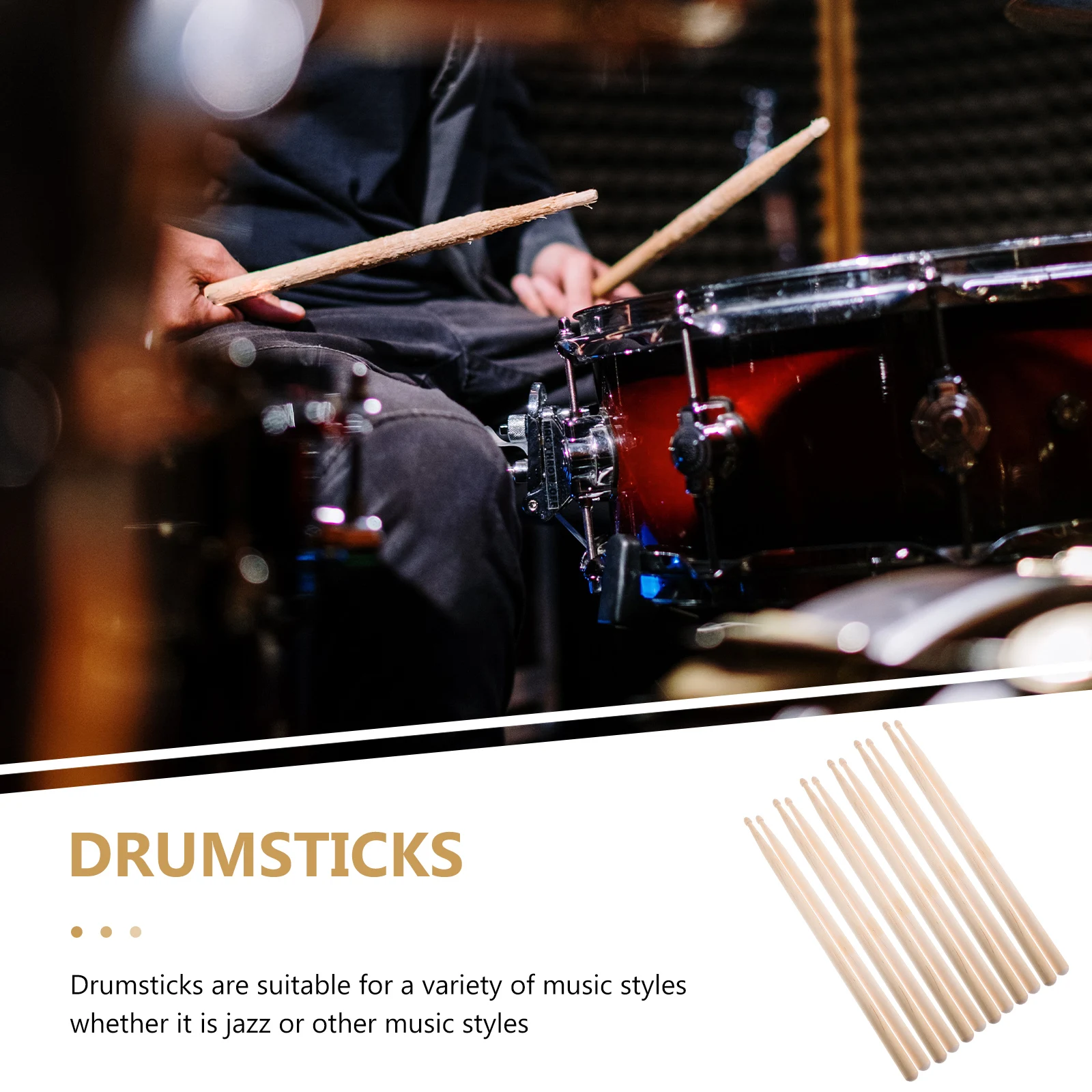 6 Pairs Wood Drum Sticks Kids Adults Practice Jazz Wooden Drum Sticks Percussion Instrument Accessories Wooden
6 Pairs Wood Drum Sticks Kids Adults Practice Jazz Wooden Drum Sticks Percussion Instrument Accessories Wooden