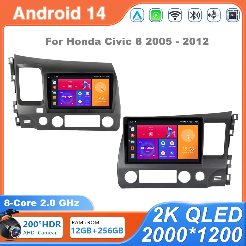 10 "Android 14 Carplay Автомобильное стерео радио для Honda Civic 8 2005-2012 Мультимедийный плеер Навигация GPS 2 Din 4G Аудио DVD WIFI
10 "Android 14 Carplay Автомобильное стерео радио для Honda Civic 8 2005-2012 Мультимедийный плеер Навигация GPS 2 Din 4G Аудио DVD WIFI