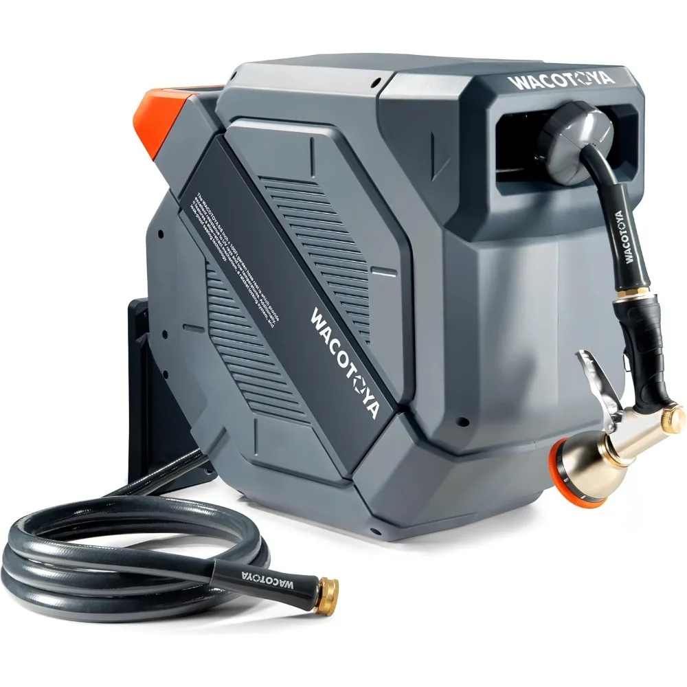 Выдвижная катушка для садового шланга 5/8 дюйма x 100 футов с профессиональным металлическим кронштейном и металлическим насадкой с 9 режимами распыления
Выдвижная катушка для садового шланга 5/8 дюйма x 100 футов с профессиональным металлическим кронштейном и металлическим насадкой с 9 режимами распыления