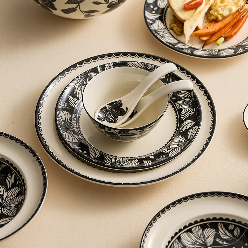 Hand Drawn Floral Ceramic Tableware, Rice Bowls, Ceramic Plates, Dessert Plates, Soup Bowls, Seasoning Plates, Kitchen Utensils
Hand Drawn Floral Ceramic Tableware, Rice Bowls, Ceramic Plates, Dessert Plates, Soup Bowls, Seasoning Plates, Kitchen Utensils