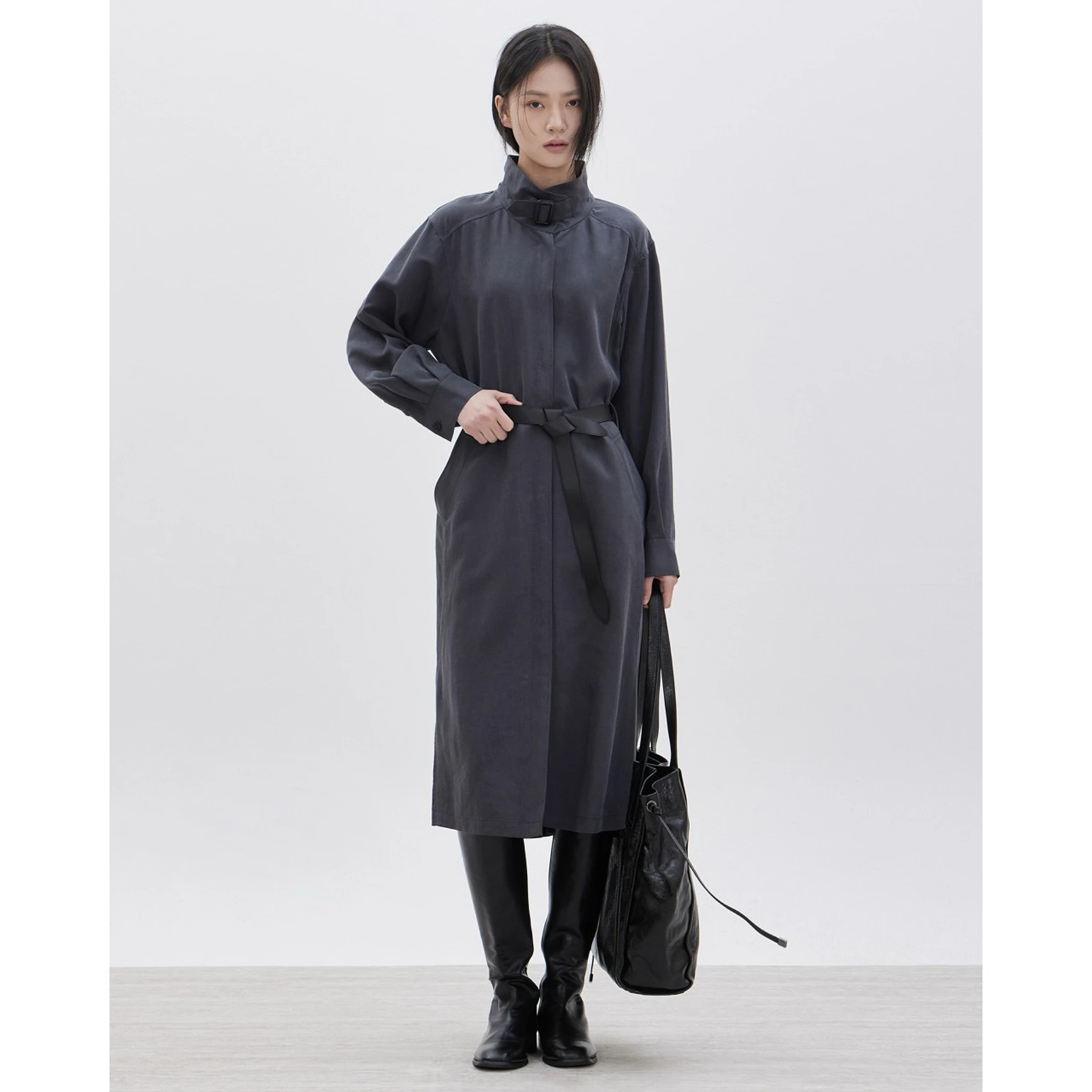 Lemon Cheese Z0026 Spring Commute Simple Style Korean Stand Collar Belted Windbreaker Dress Women's Loose Fit Long Sleeve Dress
Lemon Cheese Z0026 Spring Commute Simple Style Korean Stand Collar Belted Windbreaker Dress Women's Loose Fit Long Sleeve Dress