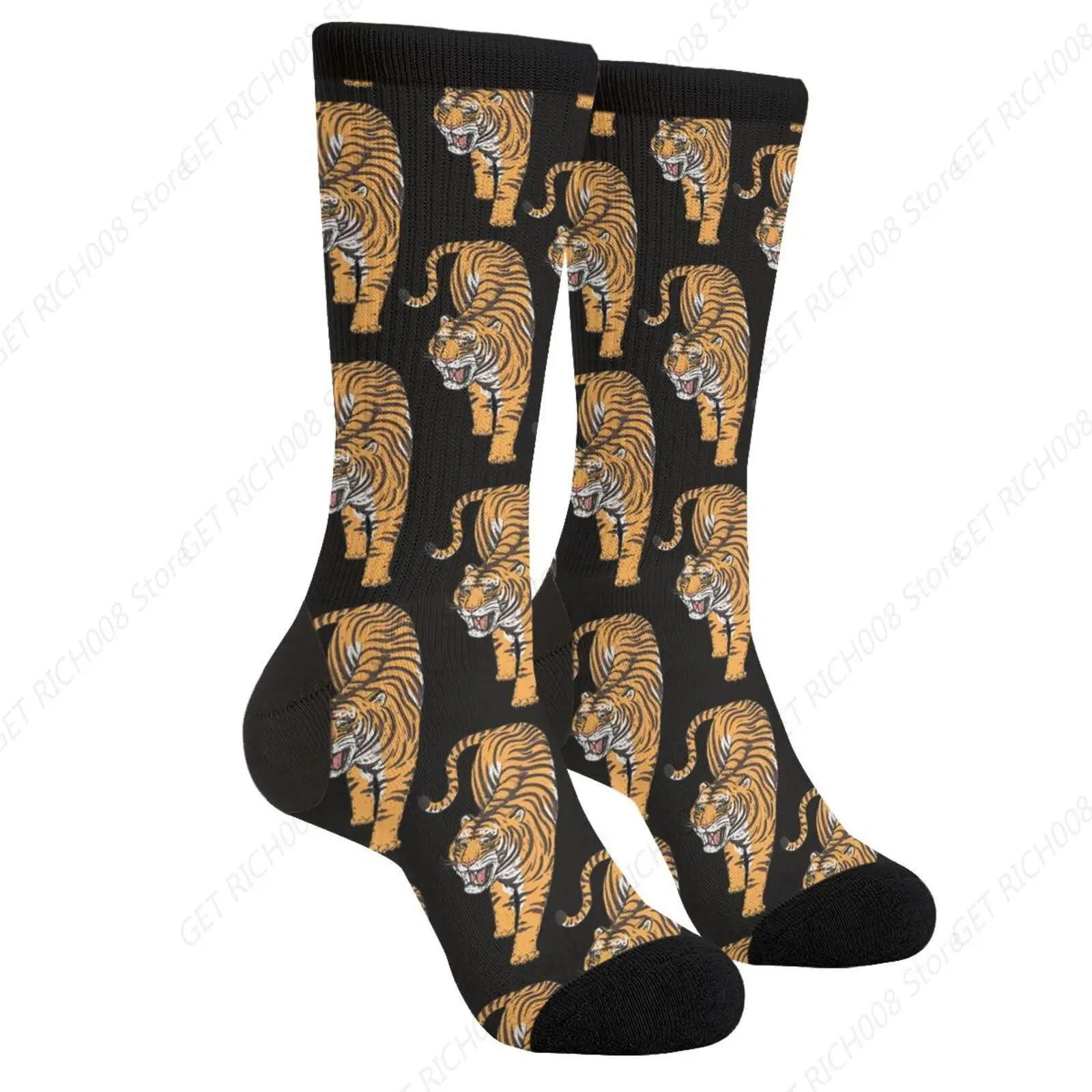 Vintage Tiger Wild Cat Climbing Down Novelty Fun Crew Socks Fashion Comfortable Men And Women Crazy Dress Socks
Vintage Tiger Wild Cat Climbing Down Novelty Fun Crew Socks Fashion Comfortable Men And Women Crazy Dress Socks