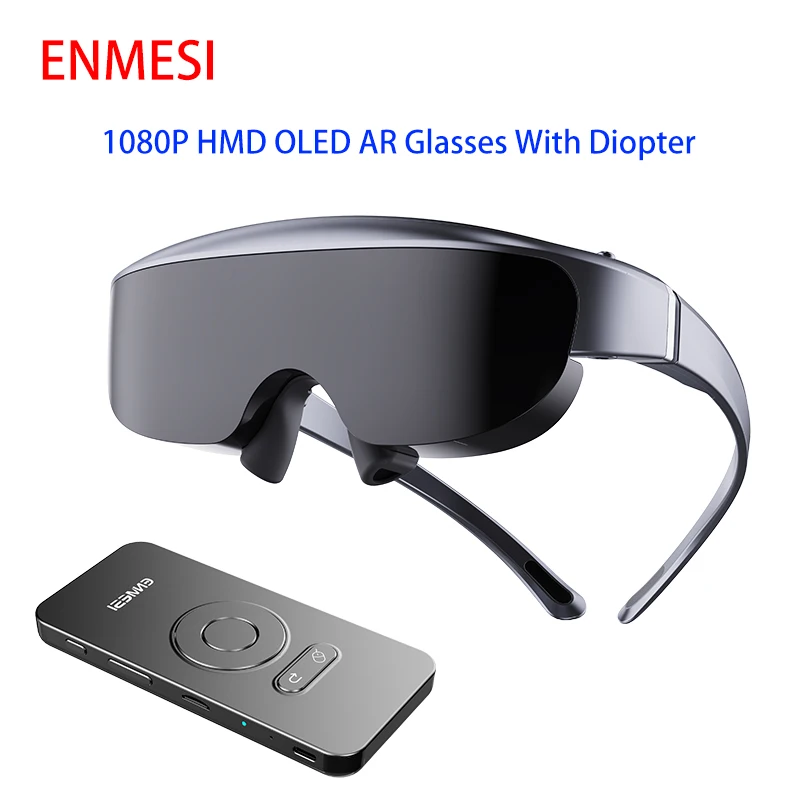 ENMESI 2025 New Arrival 1080P HMD OLED High Brightness AR Glasses 4.9" Fov 50 3000nits smart Glasses with Diopter for iPad xbox
ENMESI 2025 New Arrival 1080P HMD OLED High Brightness AR Glasses 4.9" Fov 50 3000nits smart Glasses with Diopter for iPad xbox