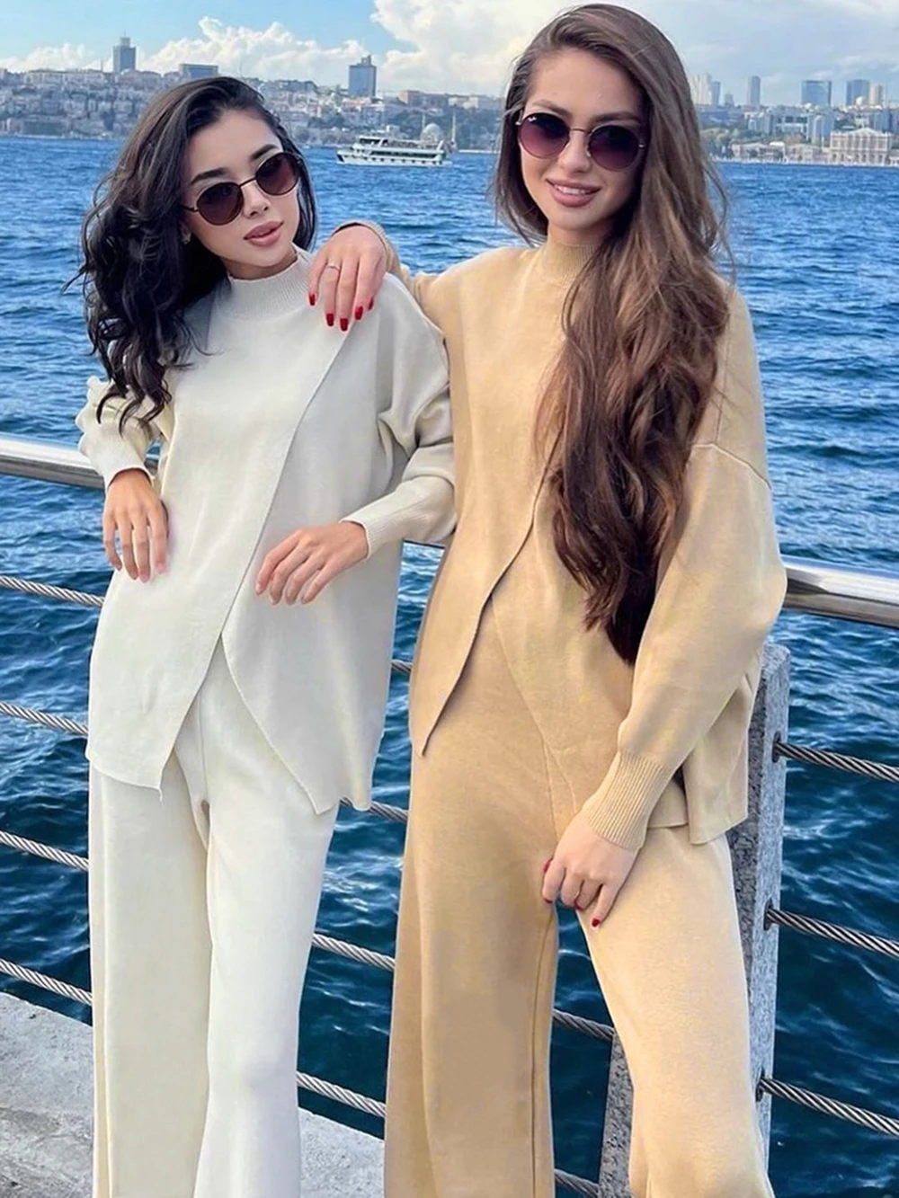 Wixra 2023 Loose Women Sets O Neck Cross Split Pullover Sweater Top+High Waist Pants Female Solid Casual Knitted Suits
Wixra 2023 Loose Women Sets O Neck Cross Split Pullover Sweater Top+High Waist Pants Female Solid Casual Knitted Suits