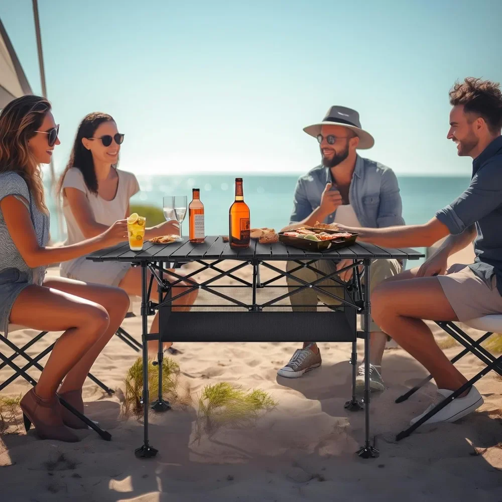 Camping Table Folding Outdoor Table with Adjustable Height, Large Storage Bag and Carrying Bag, Portable Aluminum Table for
Camping Table Folding Outdoor Table with Adjustable Height, Large Storage Bag and Carrying Bag, Portable Aluminum Table for