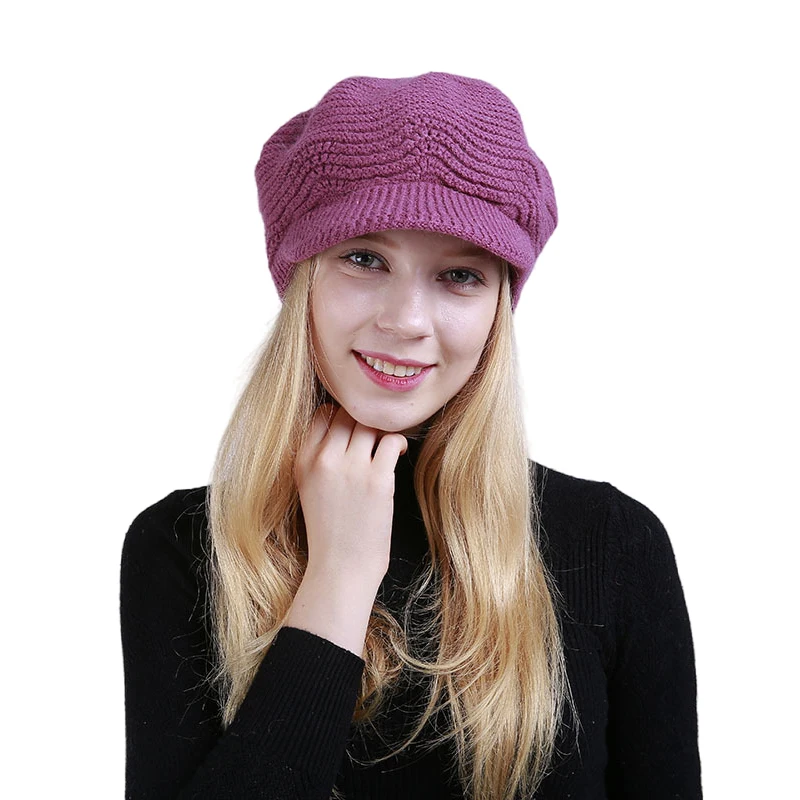 Women's Knit Newsboy Cap with Brim Warm Winter Visor Beanie Hat Casual Crochet Octagonal Hat for Daily Wear Outdoor
Women's Knit Newsboy Cap with Brim Warm Winter Visor Beanie Hat Casual Crochet Octagonal Hat for Daily Wear Outdoor