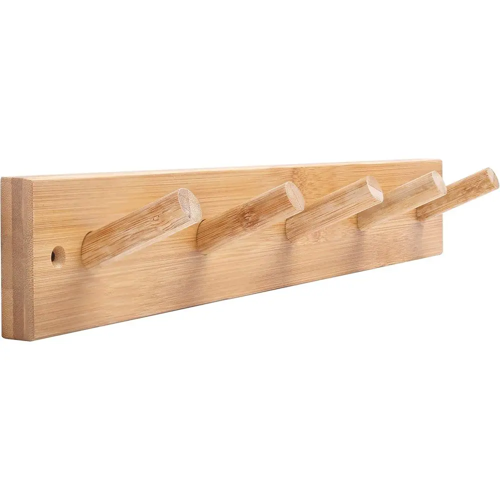 16 Wall-Mounted Coat Rack with 5 Hooks for Hanging Clothes, Hats, and Towels in Natural Finish
16 Wall-Mounted Coat Rack with 5 Hooks for Hanging Clothes, Hats, and Towels in Natural Finish