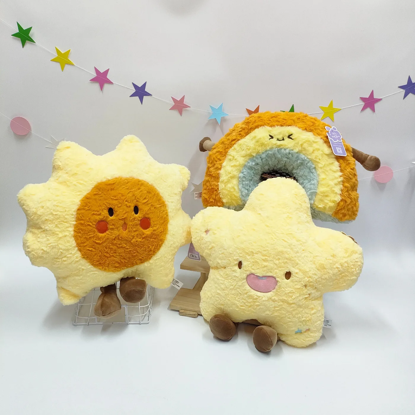 Cute Sun Star Rainbow Plush Pillow Soft Stuffed Toy Cushion Kawaii Room Decor For Kids Girls Birthday Gift
Cute Sun Star Rainbow Plush Pillow Soft Stuffed Toy Cushion Kawaii Room Decor For Kids Girls Birthday Gift