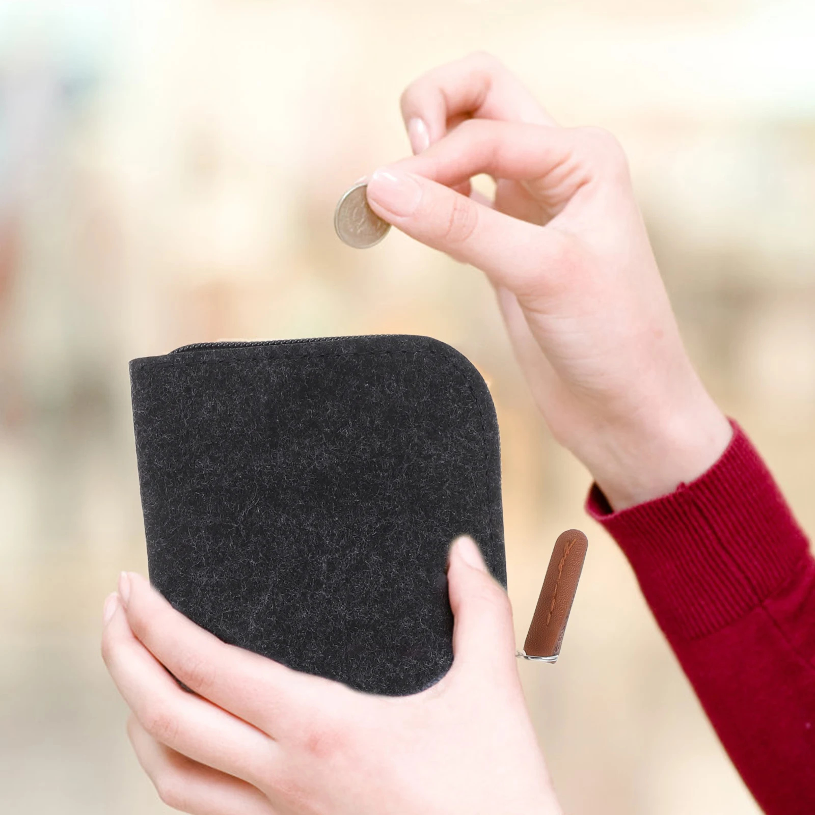 4 pcs Felt Coin Purse Premium Mini Wallet For Thickened Waterproof Zippered Storage Pouch Red+Light Grey+Green+Dark Grey
4 pcs Felt Coin Purse Premium Mini Wallet For Thickened Waterproof Zippered Storage Pouch Red+Light Grey+Green+Dark Grey