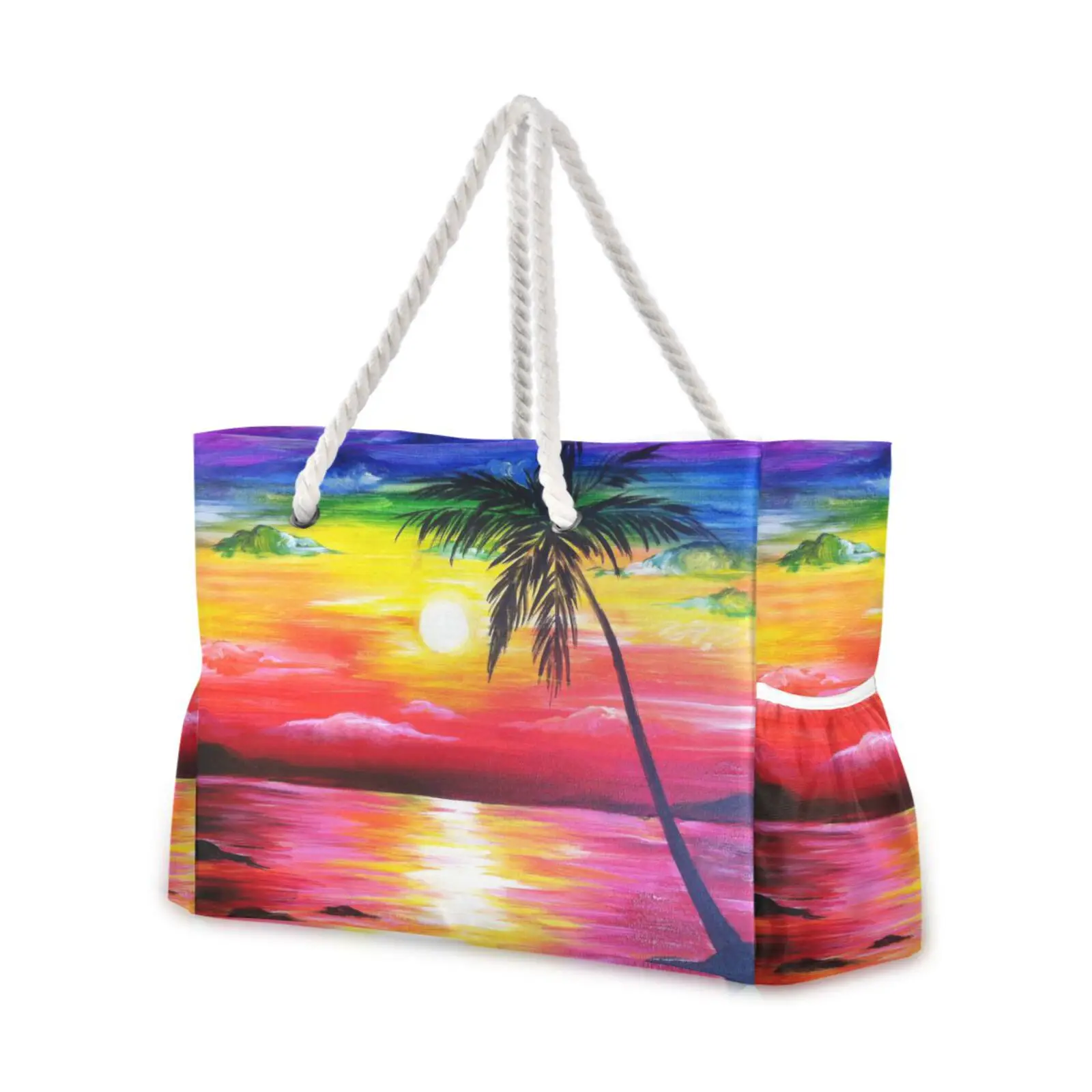 New Handbags Nylon Cloth Beach Bag Summer Large Capacity Shoulder Bag coconut tree Waterproof Travel Hemp Rope Sundries Tote Bag
New Handbags Nylon Cloth Beach Bag Summer Large Capacity Shoulder Bag coconut tree Waterproof Travel Hemp Rope Sundries Tote Bag