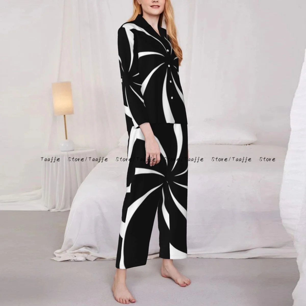 Abstract Spiral Background Womens Pajamas Loungewear Two-piece Sleepwear Button-Down Full Sleeve Long Pajamas Set
Abstract Spiral Background Womens Pajamas Loungewear Two-piece Sleepwear Button-Down Full Sleeve Long Pajamas Set