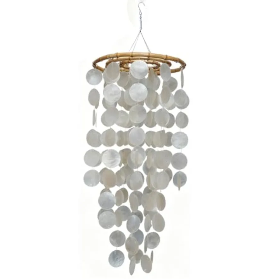 Capiz Shell Large Wind Chime for Outside Sea Glass Wind Chime Ocean/Beach Themed Chime Gift for Women Mother's Day Decoration-W
Capiz Shell Large Wind Chime for Outside Sea Glass Wind Chime Ocean/Beach Themed Chime Gift for Women Mother's Day Decoration-W