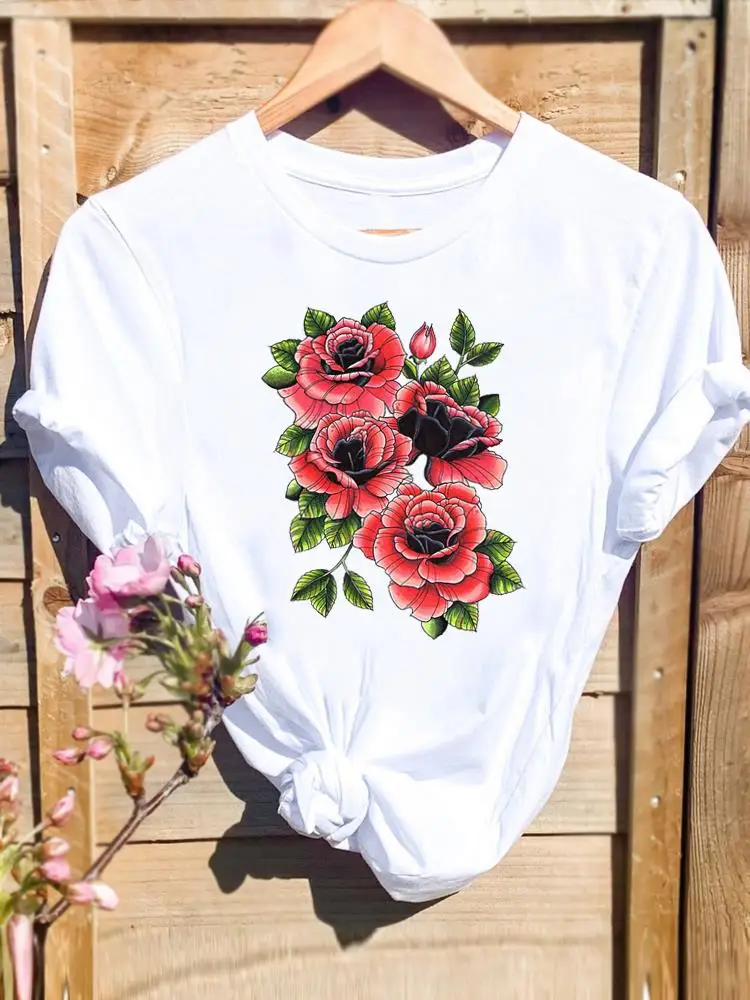 Cartoon Shirt Graphic Women Clothing Short Sleeve Tee Fashion Flower Style Sweet Lovely Student Female Print T Top T-shirts
Cartoon Shirt Graphic Women Clothing Short Sleeve Tee Fashion Flower Style Sweet Lovely Student Female Print T Top T-shirts