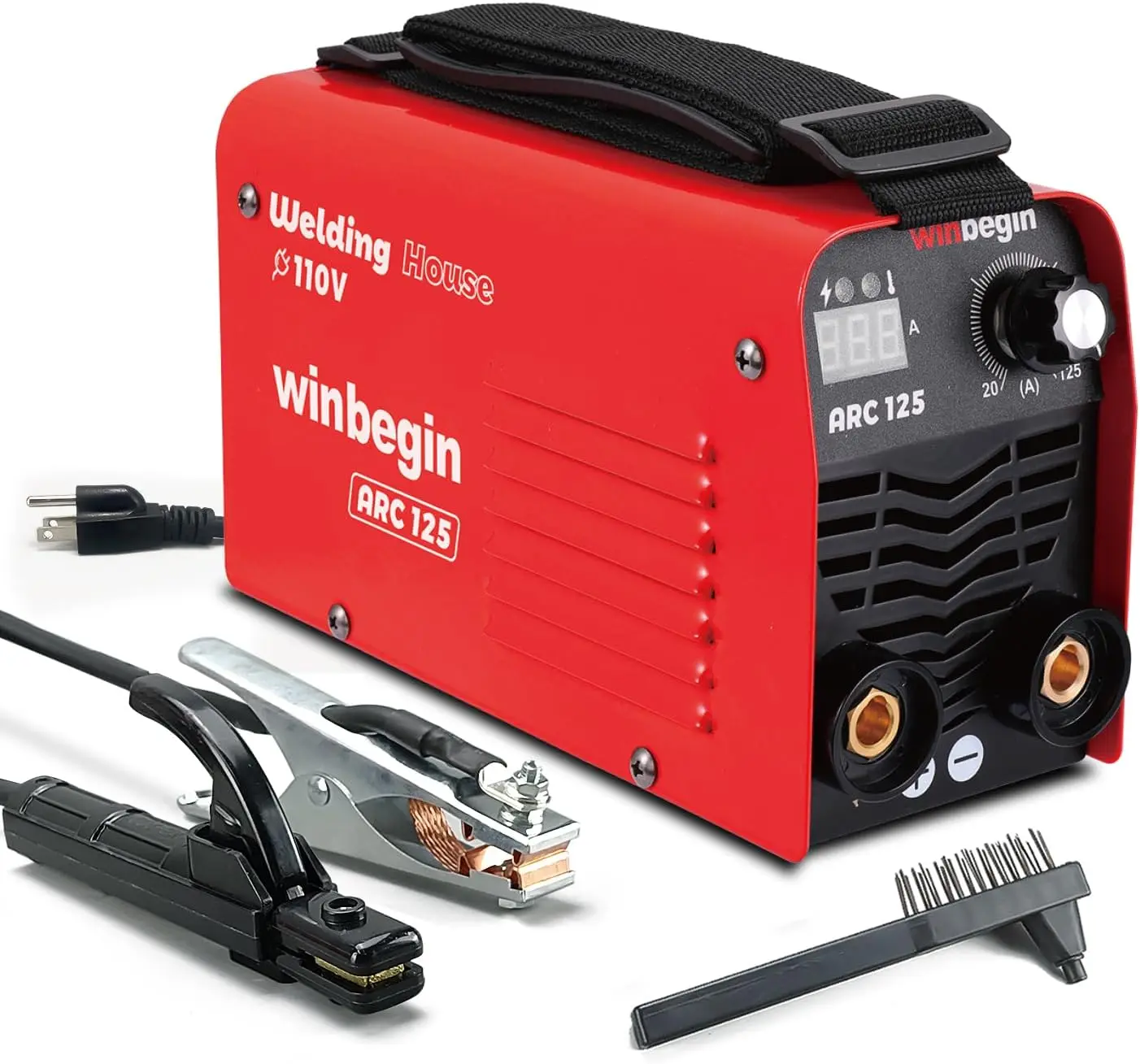 125A 110V Stick Welder, 1/8" rod Heavy Duty Arc Welder, Generator Friendly Digital Display for 6013 7018 6010 6011
125A 110V Stick Welder, 1/8" rod Heavy Duty Arc Welder, Generator Friendly Digital Display for 6013 7018 6010 6011