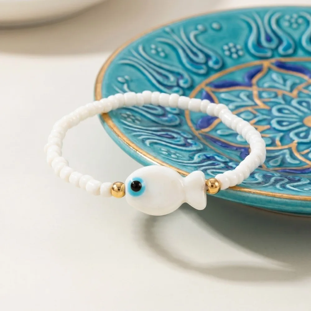 Vintage Sea Series Bohemian Ocean Bracelet Colorful Wristband Polka Dot Bead Bracelet Cute Fish Pendant Bracelet Vacation
Vintage Sea Series Bohemian Ocean Bracelet Colorful Wristband Polka Dot Bead Bracelet Cute Fish Pendant Bracelet Vacation