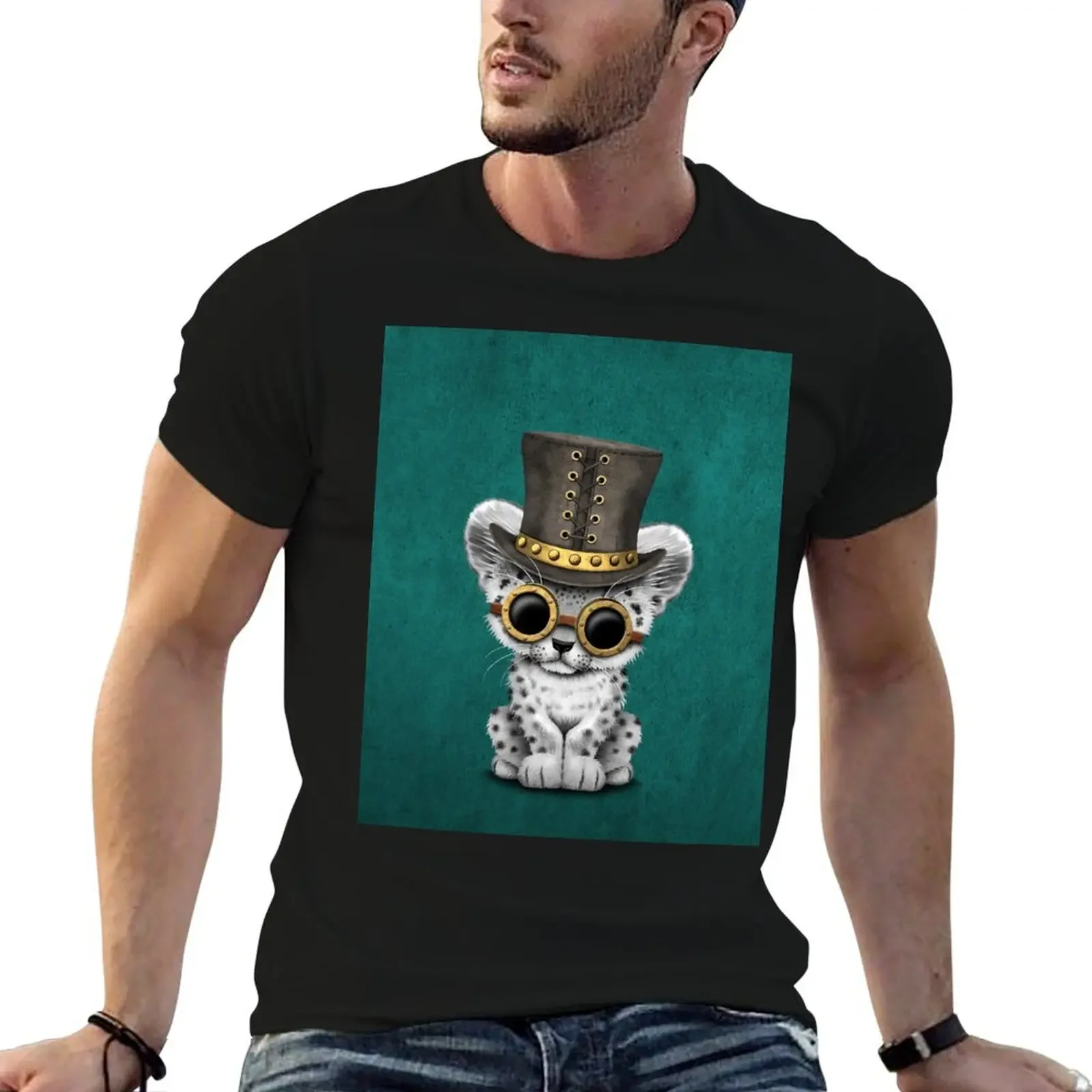 Steampunk Snow Leopard Cub T-Shirt Funny t-shirts luxury clothing labubu black t-shirts for men
Steampunk Snow Leopard Cub T-Shirt Funny t-shirts luxury clothing labubu black t-shirts for men