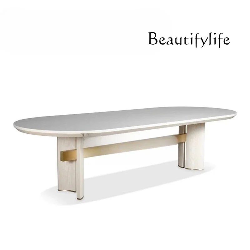 wood dining table Nordic creative metal meeting table New Italian light luxury high-end household solid
wood dining table Nordic creative metal meeting table New Italian light luxury high-end household solid