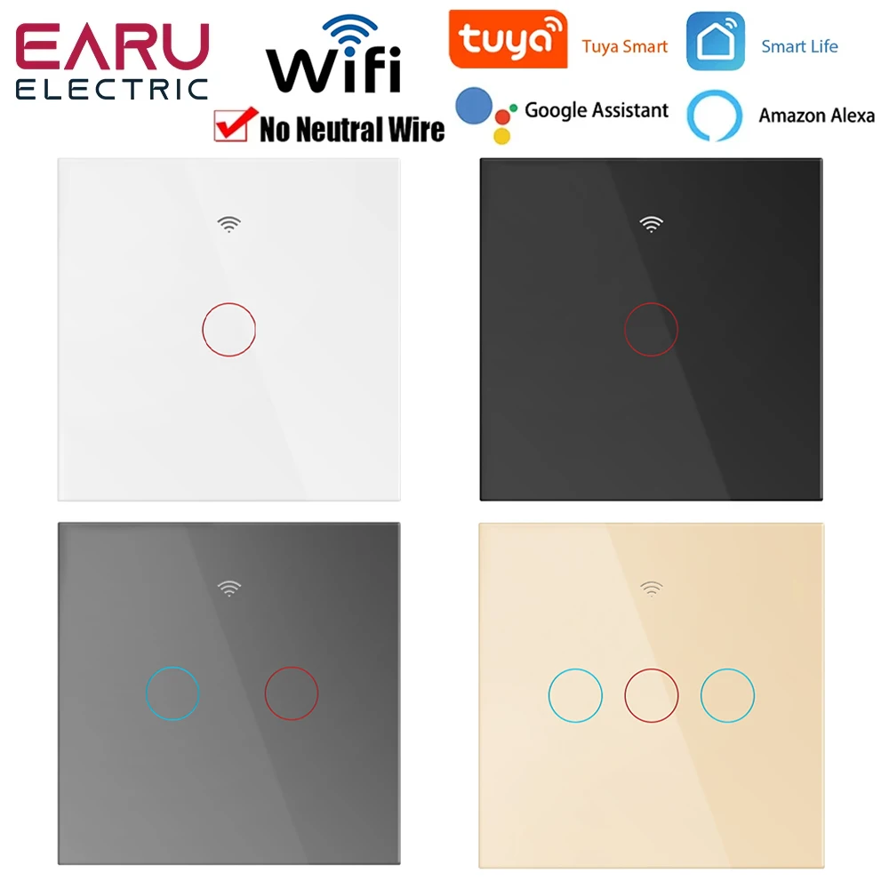 Tuya WiFi Smart Touch Light EU Switch Беспроводные дистанционные светодиодные выключатели не требуется нейтральный провод 1/2/3 Gang Alexa Google Home
Tuya WiFi Smart Touch Light EU Switch Беспроводные дистанционные светодиодные выключатели не требуется нейтральный провод 1/2/3 Gang Alexa Google Home