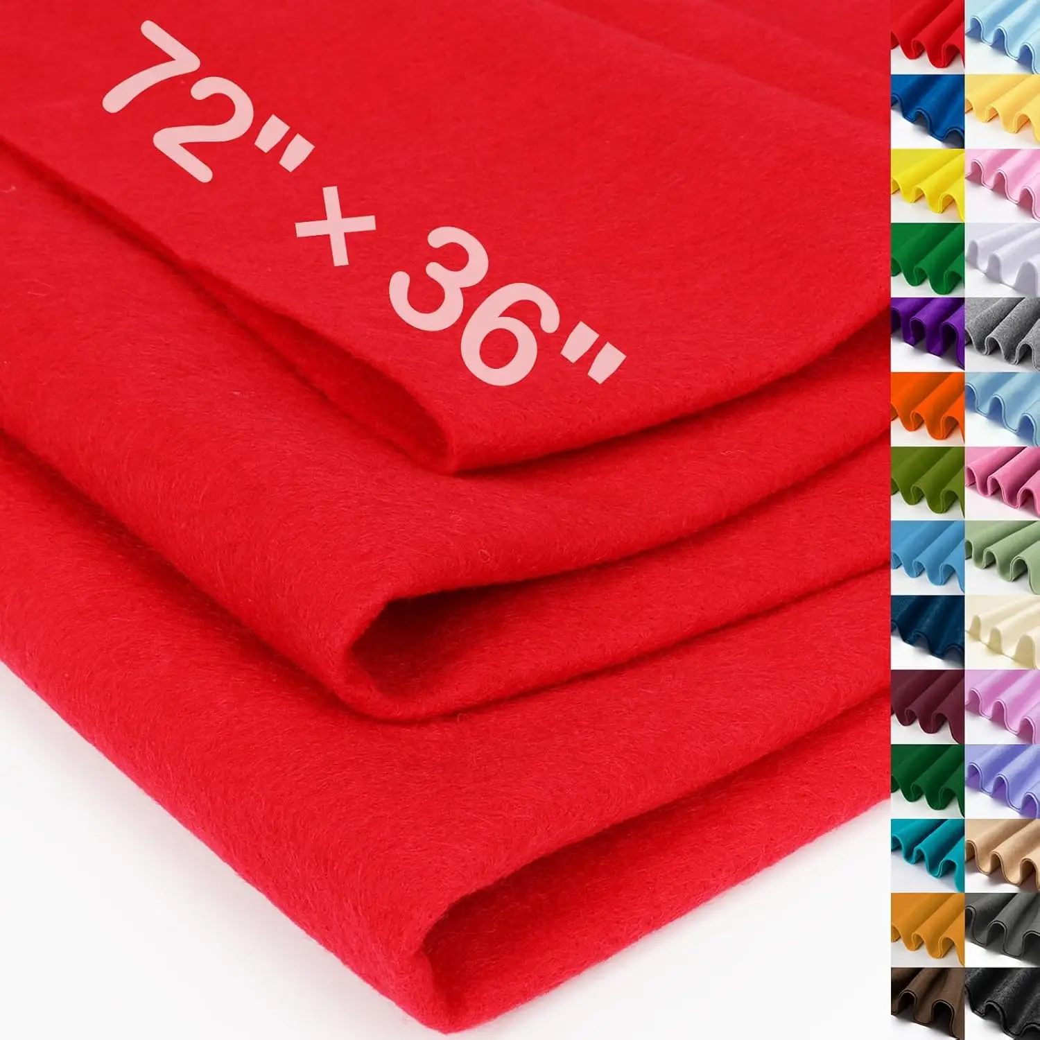 Red Felt Fabric Sheet 72x36 Inches for Crafts Sewing and Decoration Soft Nonwoven Polyester
Red Felt Fabric Sheet 72x36 Inches for Crafts Sewing and Decoration Soft Nonwoven Polyester