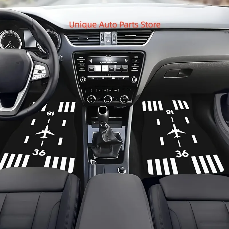 Set of 4 Aviation-Themed Car Floor Mats, Universal Car Mats with Runway And Airplane Print Design, Absorbent And Non-Slip Polyes
Set of 4 Aviation-Themed Car Floor Mats, Universal Car Mats with Runway And Airplane Print Design, Absorbent And Non-Slip Polyes