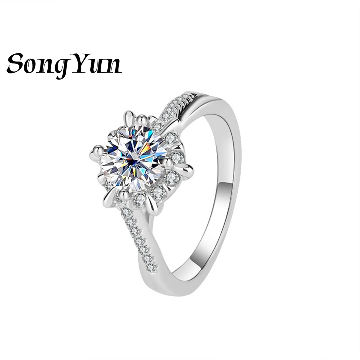 SongYun Brand Jewelry 925 Sterling Silver Three Stone Ring Moissanite Three Stone Ring Party for Sister Rhodium
SongYun Brand Jewelry 925 Sterling Silver Three Stone Ring Moissanite Three Stone Ring Party for Sister Rhodium