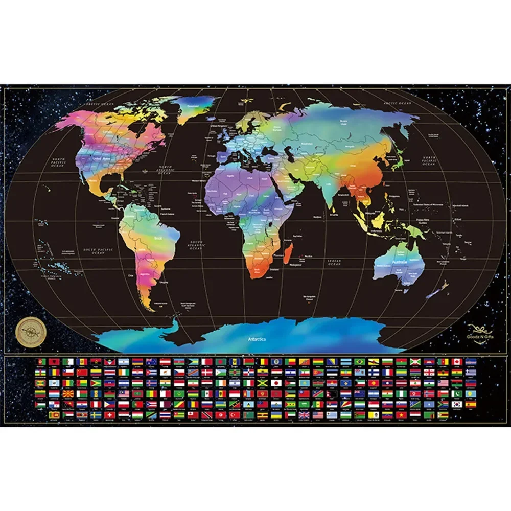 Deluxe International Maps Poster with Countries Flags, Globe Scratch Maps For Wall Decor, Scratch Off Layer Visual Travel Maps 0
Deluxe International Maps Poster with Countries Flags, Globe Scratch Maps For Wall Decor, Scratch Off Layer Visual Travel Maps 0