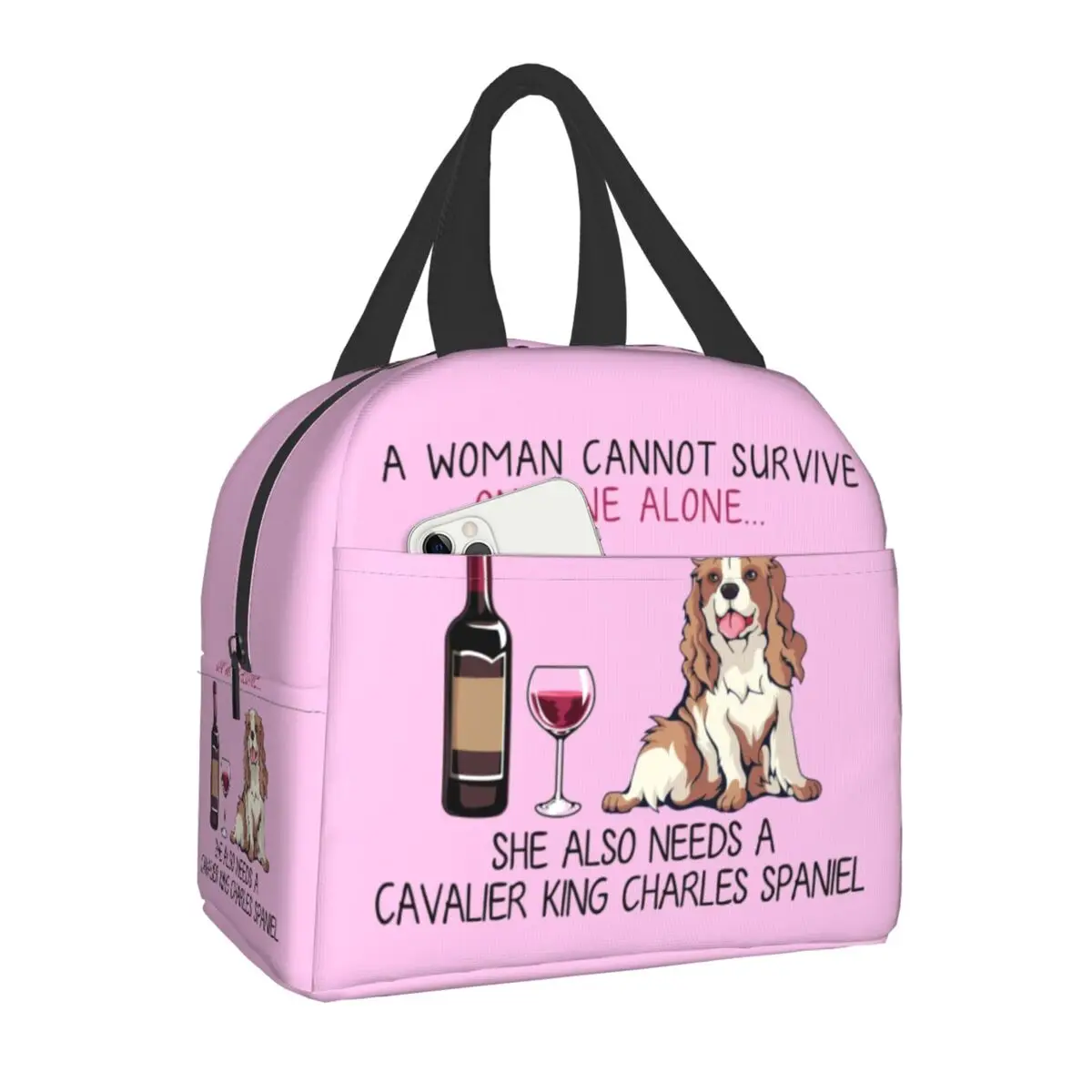 Cavalier King Charles Spaniel And Wine Funny Dog Insulated Lunch Bag Waterproof Thermal Cooler Lunch Box For Women Kids School
Cavalier King Charles Spaniel And Wine Funny Dog Insulated Lunch Bag Waterproof Thermal Cooler Lunch Box For Women Kids School