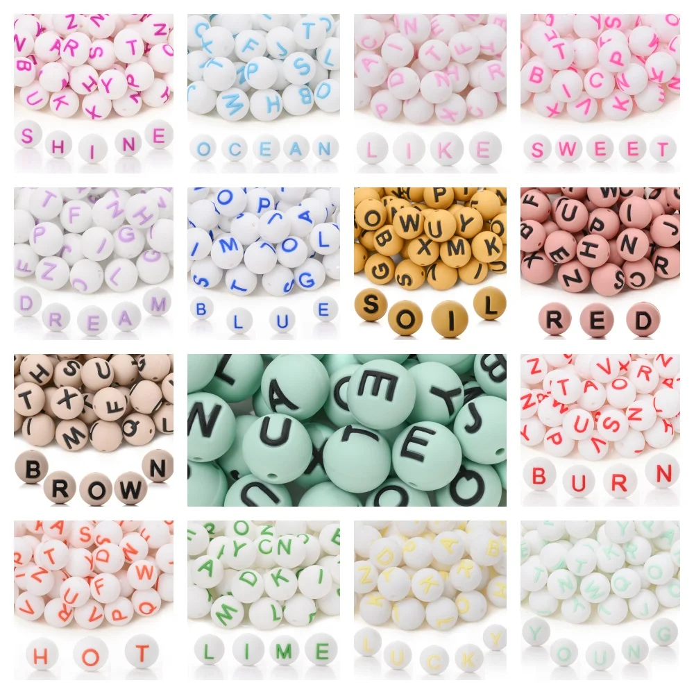 26Pcs 15mm Silicone Letter Beads Colorful A-Z Alphabet Teether Beads for DIY Pacifier Chain Chew Bracelet Not Choose Lettter
26Pcs 15mm Silicone Letter Beads Colorful A-Z Alphabet Teether Beads for DIY Pacifier Chain Chew Bracelet Not Choose Lettter