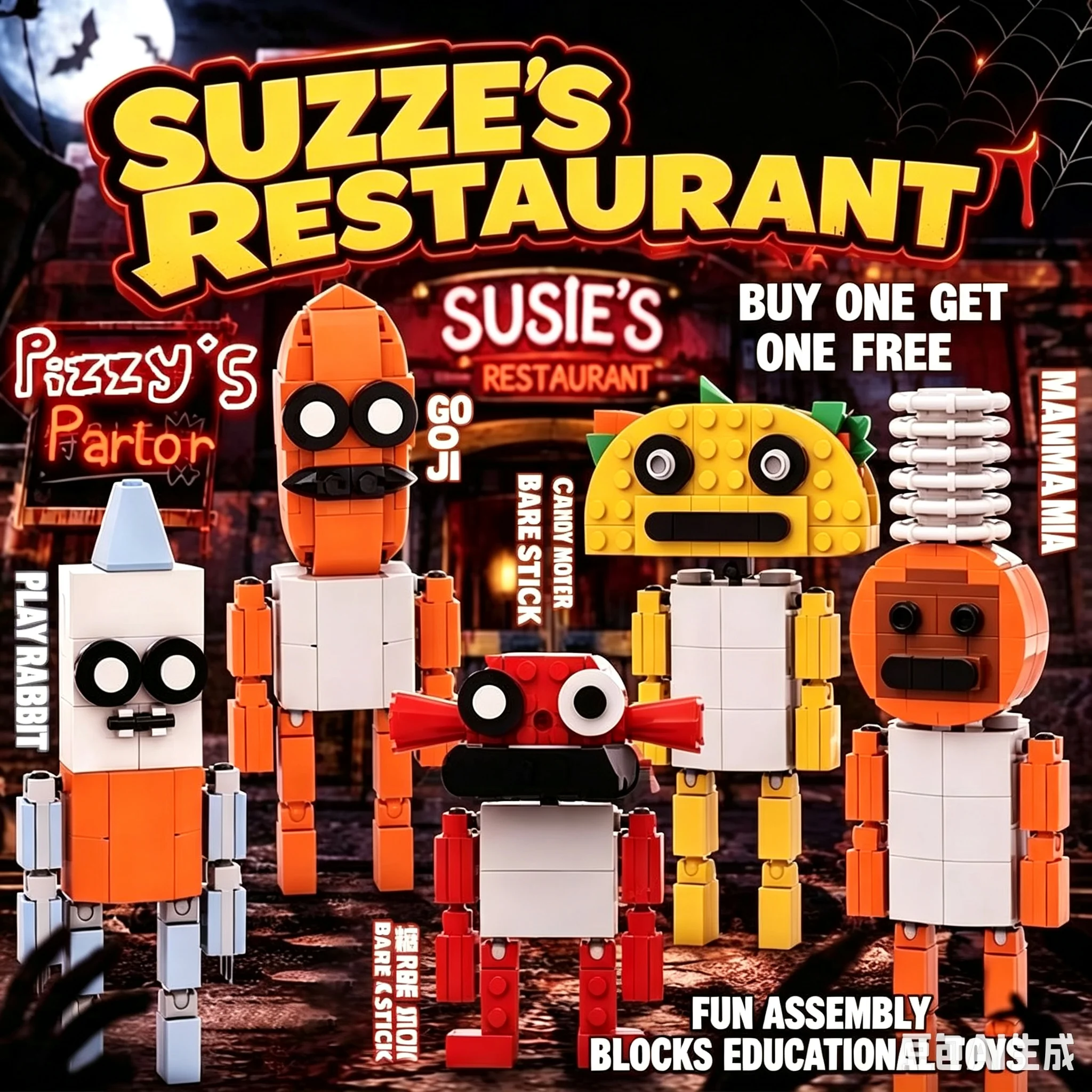 New Set Combination Suzys Restaurant Action Figures Building Blocks Abstract Monster Model Mini Dolls Collector Toy Fans Gifts
New Set Combination Suzys Restaurant Action Figures Building Blocks Abstract Monster Model Mini Dolls Collector Toy Fans Gifts