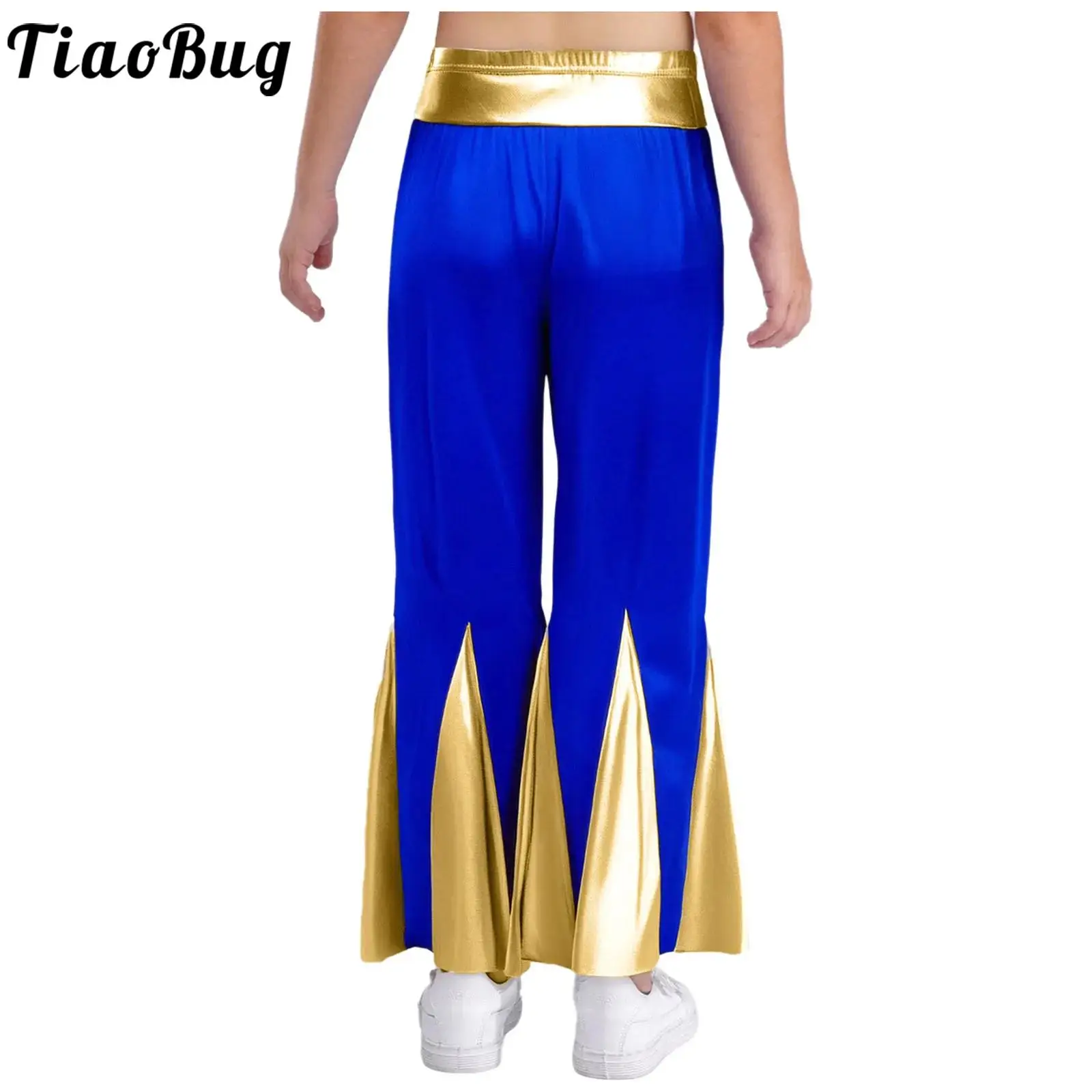 Kids Girls Liturgical Worship Lyrical Dance Pants Church Choir Performance Costume Metallic Color Block Bell-Bottomed Pants
Kids Girls Liturgical Worship Lyrical Dance Pants Church Choir Performance Costume Metallic Color Block Bell-Bottomed Pants