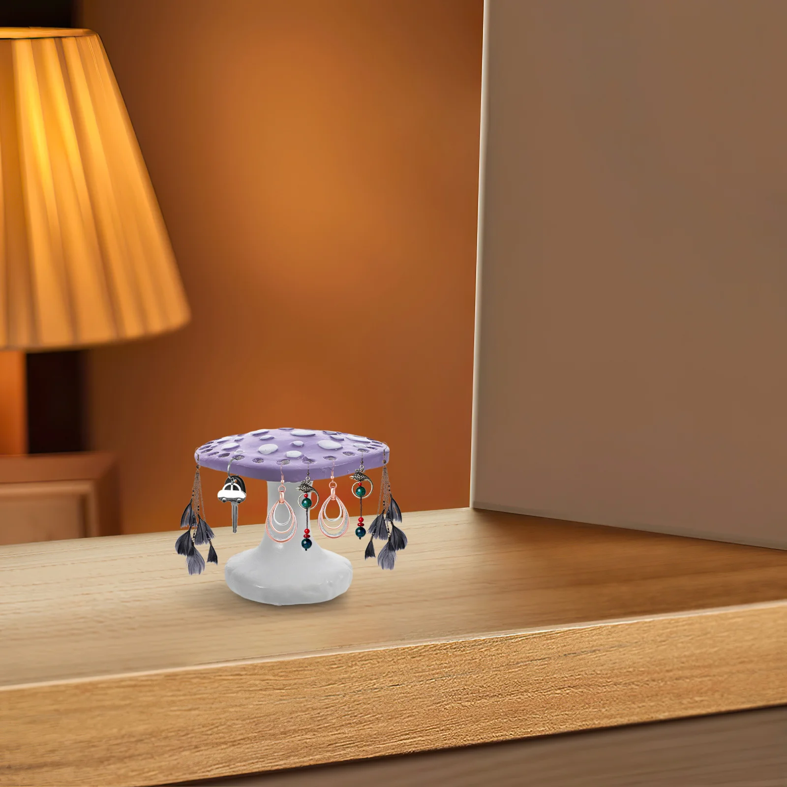 Resin Mushroom Earring Holder Jewelry Display Stand Cute Organizer Tray for Rings Necklaces Earrings Home Storage Decorative
Resin Mushroom Earring Holder Jewelry Display Stand Cute Organizer Tray for Rings Necklaces Earrings Home Storage Decorative