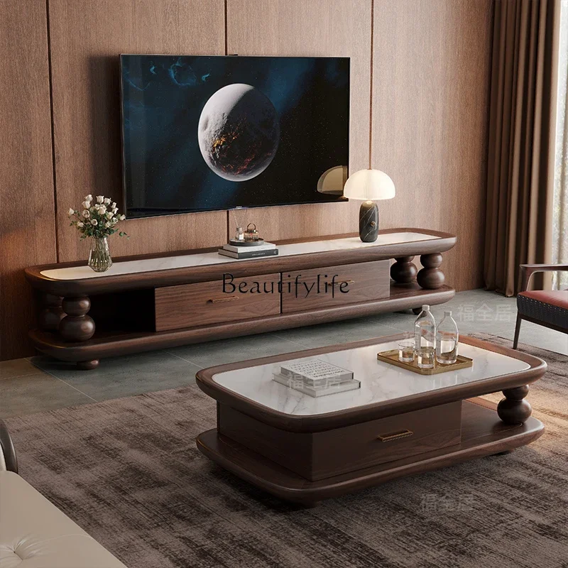 yj5 Modern ebony rock-socketed slab square solid wood coffee table TV cabinet combination living room
yj5 Modern ebony rock-socketed slab square solid wood coffee table TV cabinet combination living room