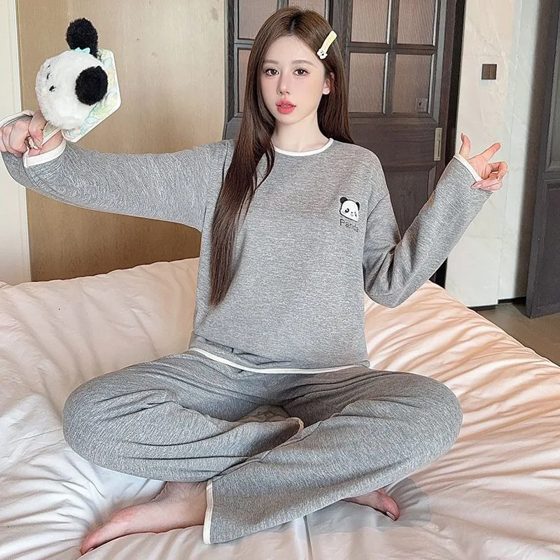 M-5XL кашемировый пижамный комплект больших размеров, женские зимние бархатные пуловеры с длинными рукавами, брюки, корейская простая домашняя одежда, домашняя одежда
M-5XL кашемировый пижамный комплект больших размеров, женские зимние бархатные пуловеры с длинными рукавами, брюки, корейская простая домашняя одежда, домашняя одежда