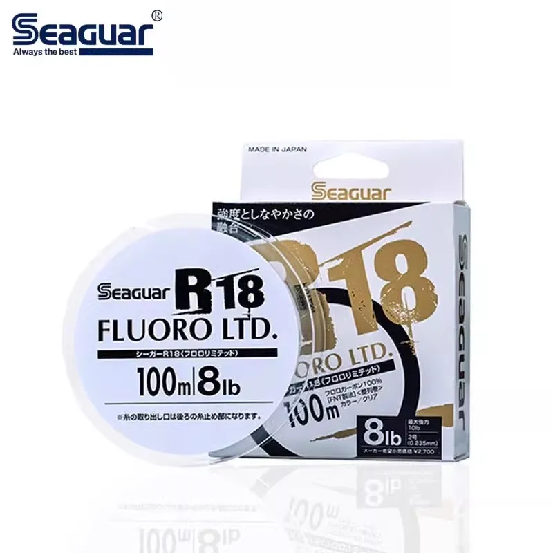 Original Seaguar R18 100% FLUORO CARBON Line professional Carbon Fishing Line 100m #0.8-#6 3LB-25LB Made in JAPAN
Original Seaguar R18 100% FLUORO CARBON Line professional Carbon Fishing Line 100m #0.8-#6 3LB-25LB Made in JAPAN