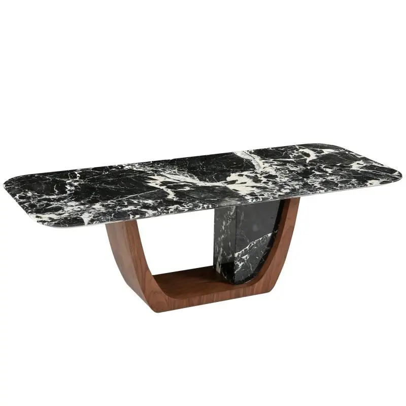 Fancy Modern Nature Stone Minimalist Design Kitchen Natural Black Marble Dining Table for Villa Dining Room Furniture
Fancy Modern Nature Stone Minimalist Design Kitchen Natural Black Marble Dining Table for Villa Dining Room Furniture