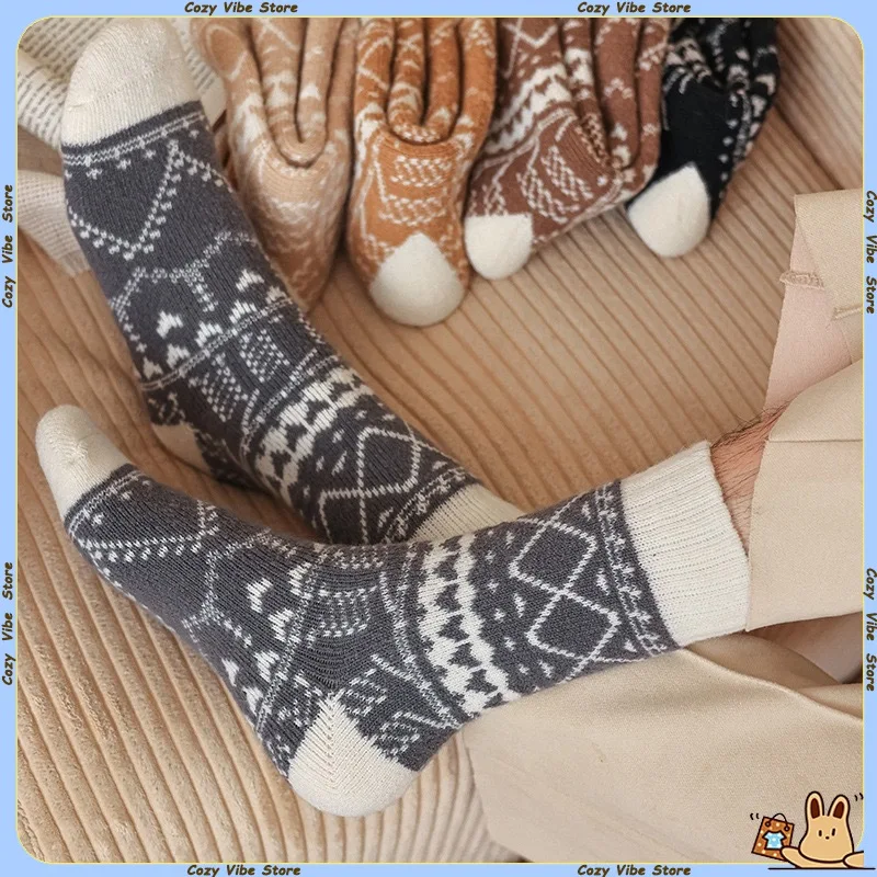 Носки в этническом стиле, зимние, толстые, теплые, с ромбовидным узором, модные, универсальные, для отдыха, уютные, мягкие, для повседневной носки, для студенток, подарок для женщин
Носки в этническом стиле, зимние, толстые, теплые, с ромбовидным узором, модные, универсальные, для отдыха, уютные, мягкие, для повседневной носки, для студенток, подарок для женщин