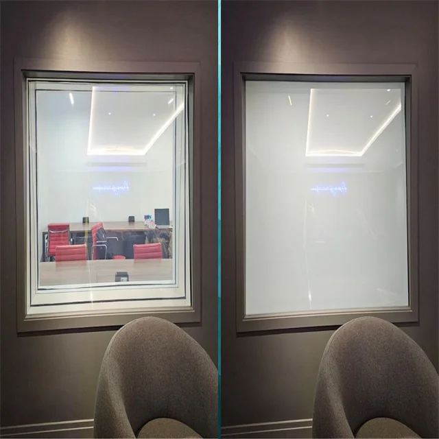 Electronic Switchable Smart Film Self Adhesive Smart Glass Film PDLC Smart Film Manufacture China
Electronic Switchable Smart Film Self Adhesive Smart Glass Film PDLC Smart Film Manufacture China