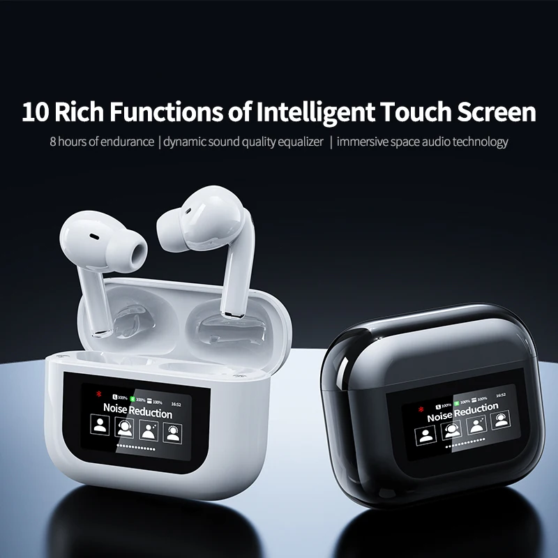 Wireless Headphone Earphones Touch Screen Visible music Headset Sport Earbuds With Microphone for All Mobile Phones
Wireless Headphone Earphones Touch Screen Visible music Headset Sport Earbuds With Microphone for All Mobile Phones