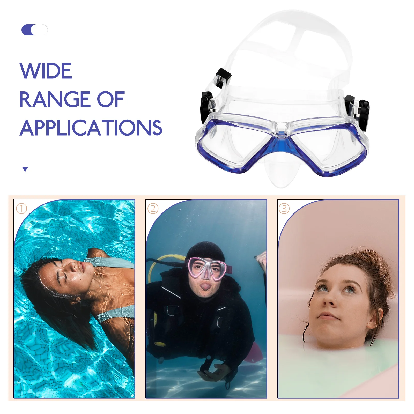 Diving Goggles Large Frame Swimming Sports Mask Blue Transparent Anti Fog Waterproof Adjustable Strap Unisex Swim Glasses No 
Diving Goggles Large Frame Swimming Sports Mask Blue Transparent Anti Fog Waterproof Adjustable Strap Unisex Swim Glasses No