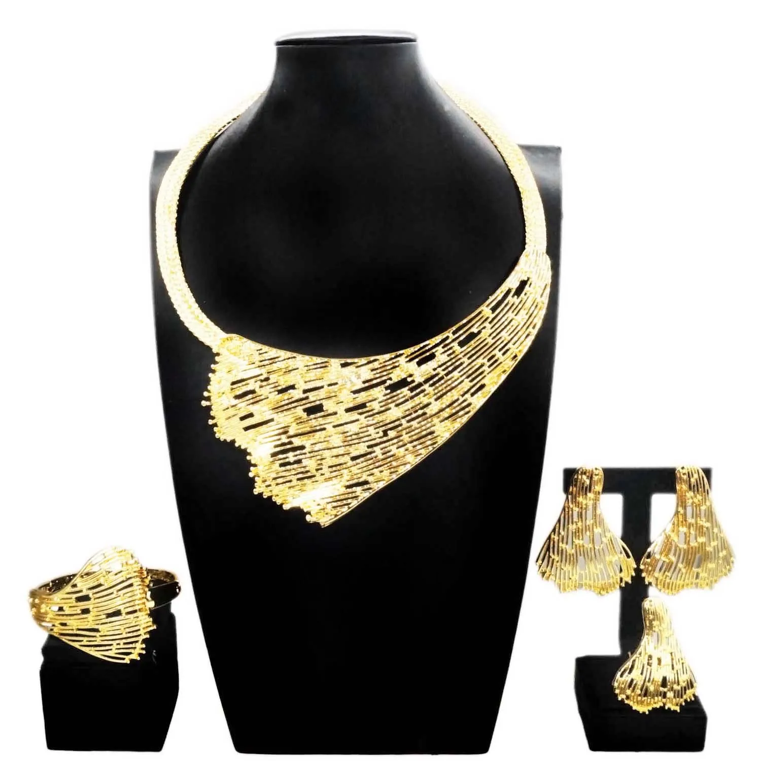 Women Jewelry Set Dubai Gold Plated Jewelry Luxury Colored Artificial Stone Moon Necklace Bracelet Earrings Gift
Women Jewelry Set Dubai Gold Plated Jewelry Luxury Colored Artificial Stone Moon Necklace Bracelet Earrings Gift