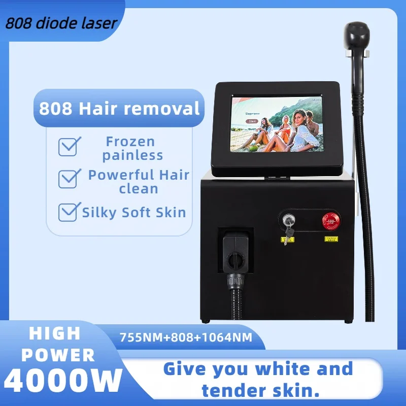 808nm Diode Laser Hair Removal Professional Three-Wavelength Permanent Painless hair removal Machine
808nm Diode Laser Hair Removal Professional Three-Wavelength Permanent Painless hair removal Machine