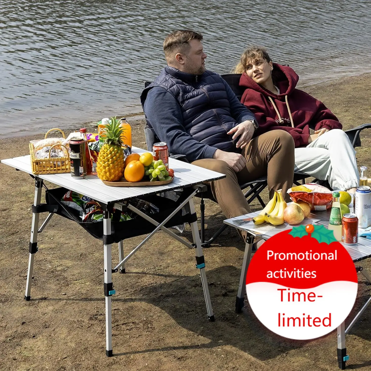 Portable Camping Table with Adjustable Legs, Lightweight Aluminum Folding Table Foldable Table for Outdoor Cooking, Picnic, Beac
Portable Camping Table with Adjustable Legs, Lightweight Aluminum Folding Table Foldable Table for Outdoor Cooking, Picnic, Beac