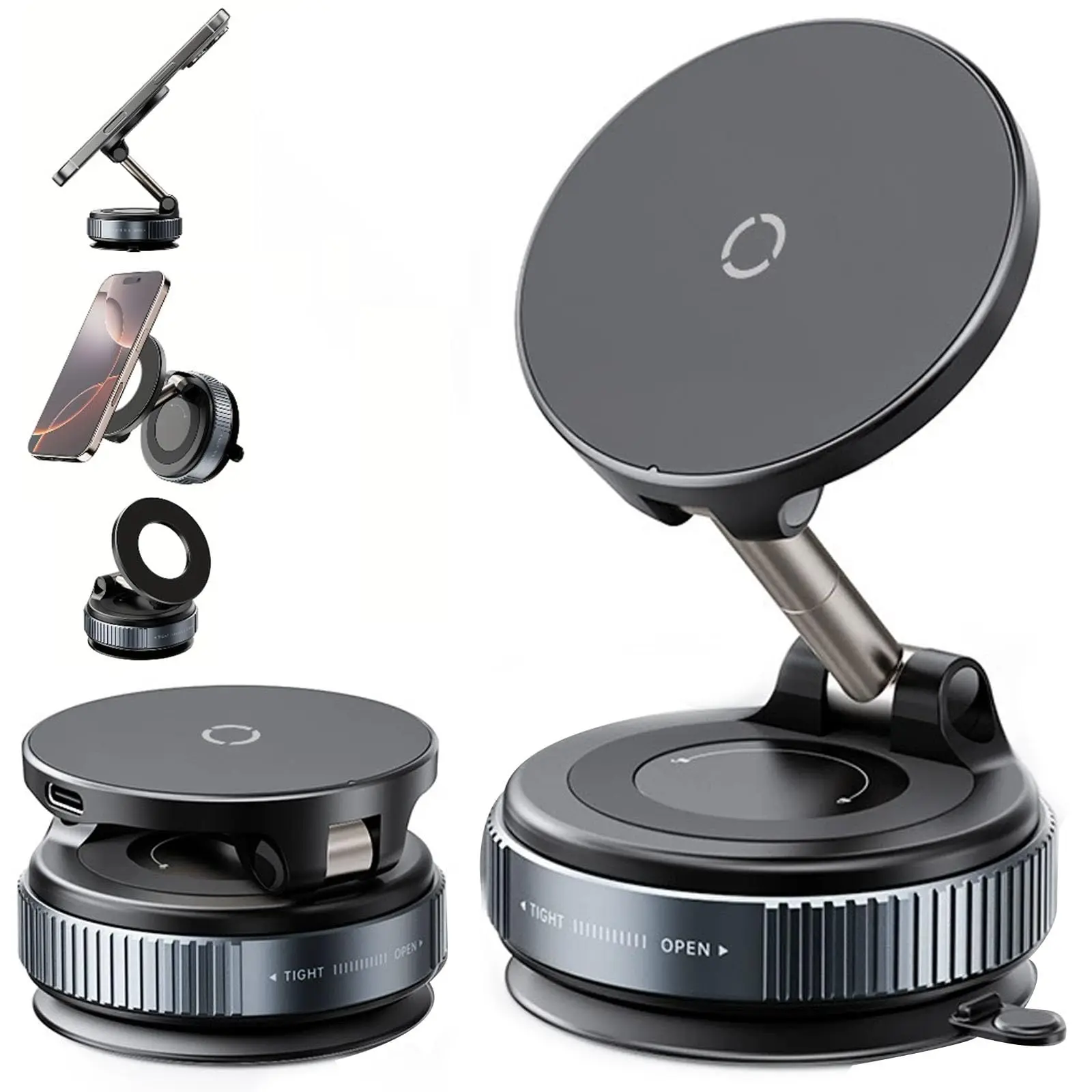 360° Magnetic Phone Holder with Vacuum Suction, Foldable Adjustable Car Mount for IPhone 12 13 14 15 16 Magnetic Bracket
360° Magnetic Phone Holder with Vacuum Suction, Foldable Adjustable Car Mount for IPhone 12 13 14 15 16 Magnetic Bracket