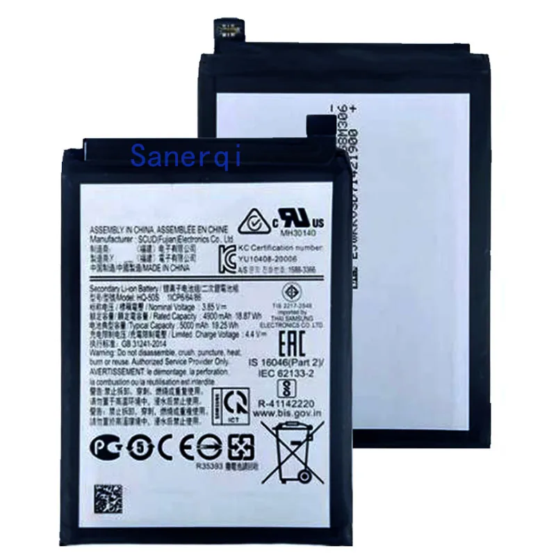 HQ-50S 5000 мАч A02S Сменный аккумулятор для Samsung Galaxy A02S M02S (M025) F02S Аккумуляторы для мобильных телефонов
HQ-50S 5000 мАч A02S Сменный аккумулятор для Samsung Galaxy A02S M02S (M025) F02S Аккумуляторы для мобильных телефонов