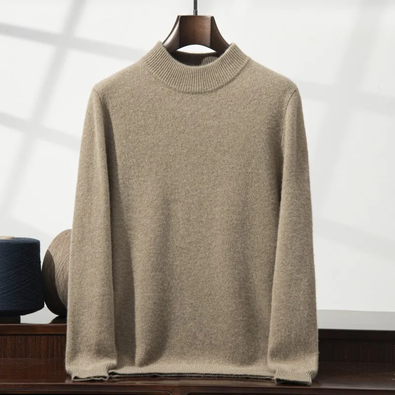 Pullovers Mock Neck Knitted Men Sweater Solid Long Sleeve Jumpers Slim Fit Standard Wool Slight Strech Casual 2024 Winter
Pullovers Mock Neck Knitted Men Sweater Solid Long Sleeve Jumpers Slim Fit Standard Wool Slight Strech Casual 2024 Winter