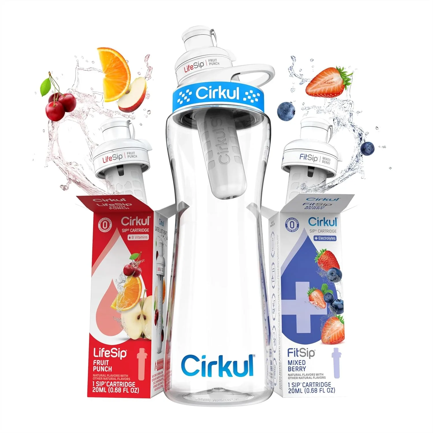 BPA-Free Plastic Water Bottle Starter Kit with Flavor Dial, Zero Sugar Drink Mix, 22oz
BPA-Free Plastic Water Bottle Starter Kit with Flavor Dial, Zero Sugar Drink Mix, 22oz
