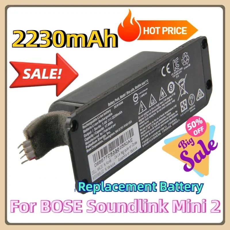 2230mAh With Replacement Battery For BOSE Soundlink Mini 2 II Bose 088789 088796 088772 Authentic Battery
2230mAh With Replacement Battery For BOSE Soundlink Mini 2 II Bose 088789 088796 088772 Authentic Battery