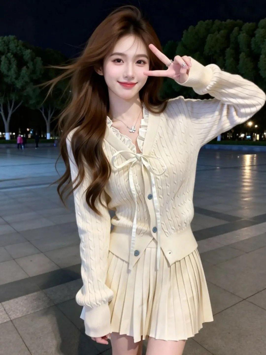 Stunning V-Ne Knitwear And Skirt Set Beautiful Spring Outfit Comfortable Cotton Material High Waist Design Women's Fas...
Stunning V-Ne Knitwear And Skirt Set Beautiful Spring Outfit Comfortable Cotton Material High Waist Design Women's Fas...