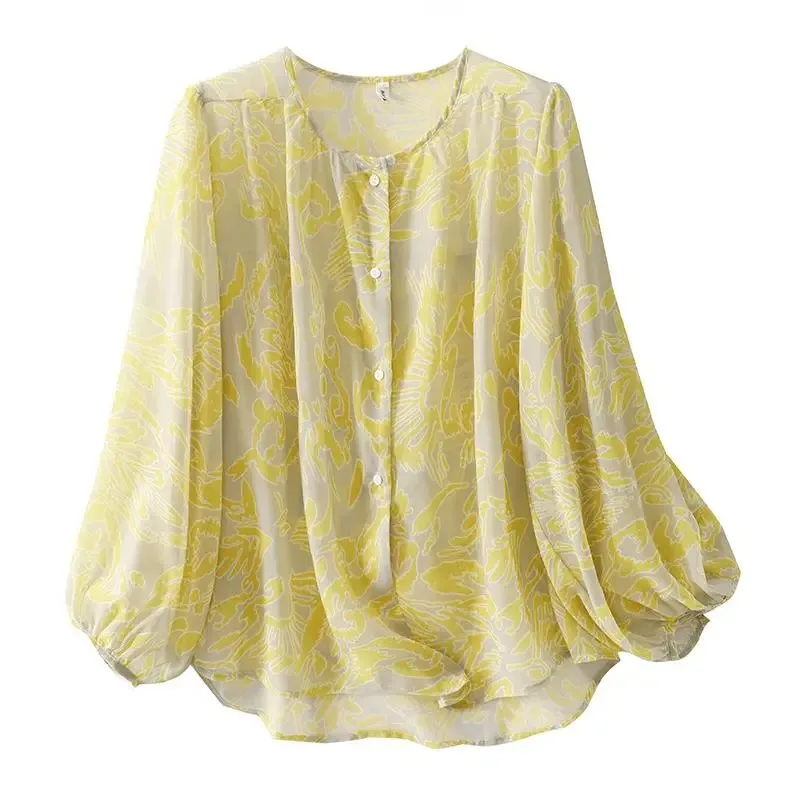 French Style Women Chiffon Floral Shirt Puff Long Sleeve Thin Sun Elegant Summer Blouse
French Style Women Chiffon Floral Shirt Puff Long Sleeve Thin Sun Elegant Summer Blouse